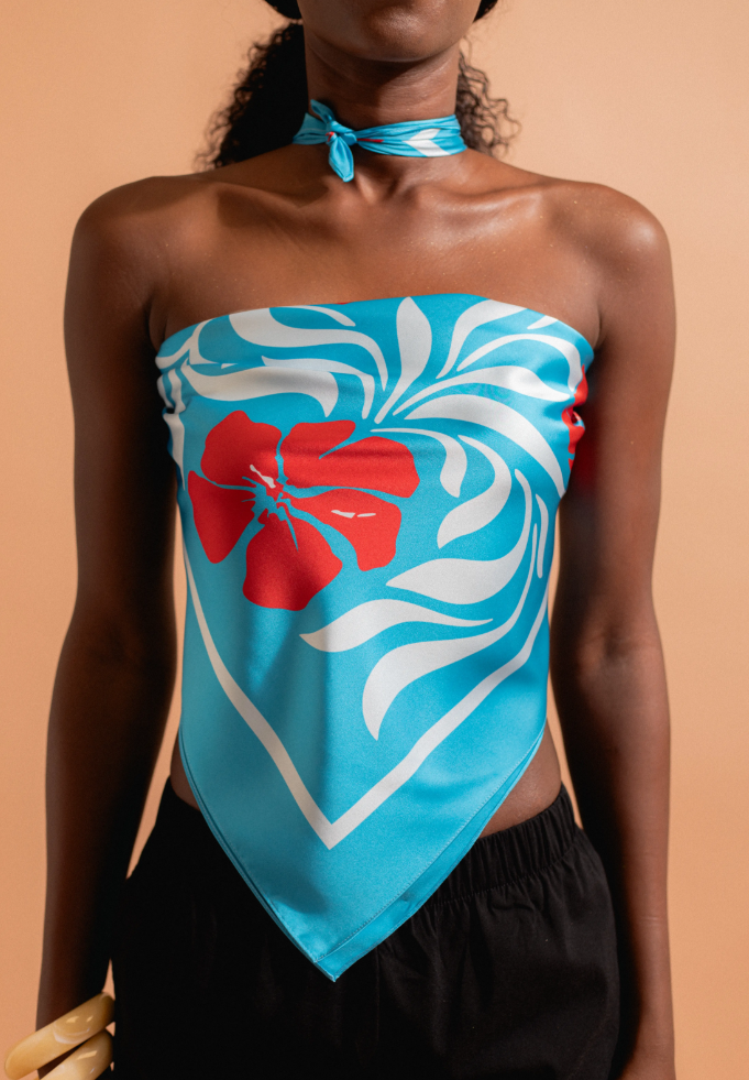 Bandana Flora Blue