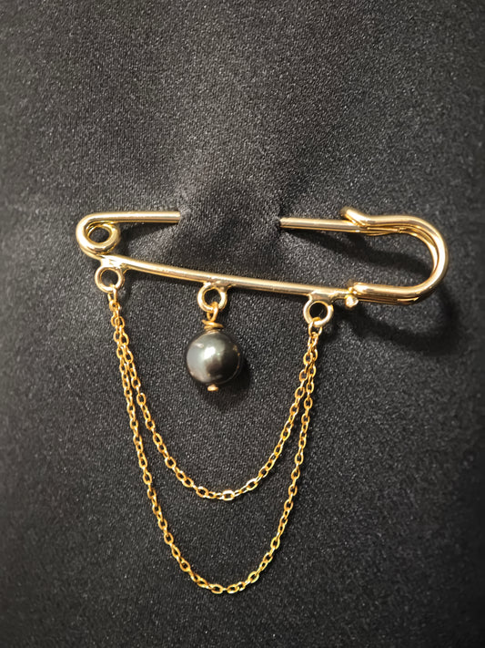 Broche perle de Tahiti